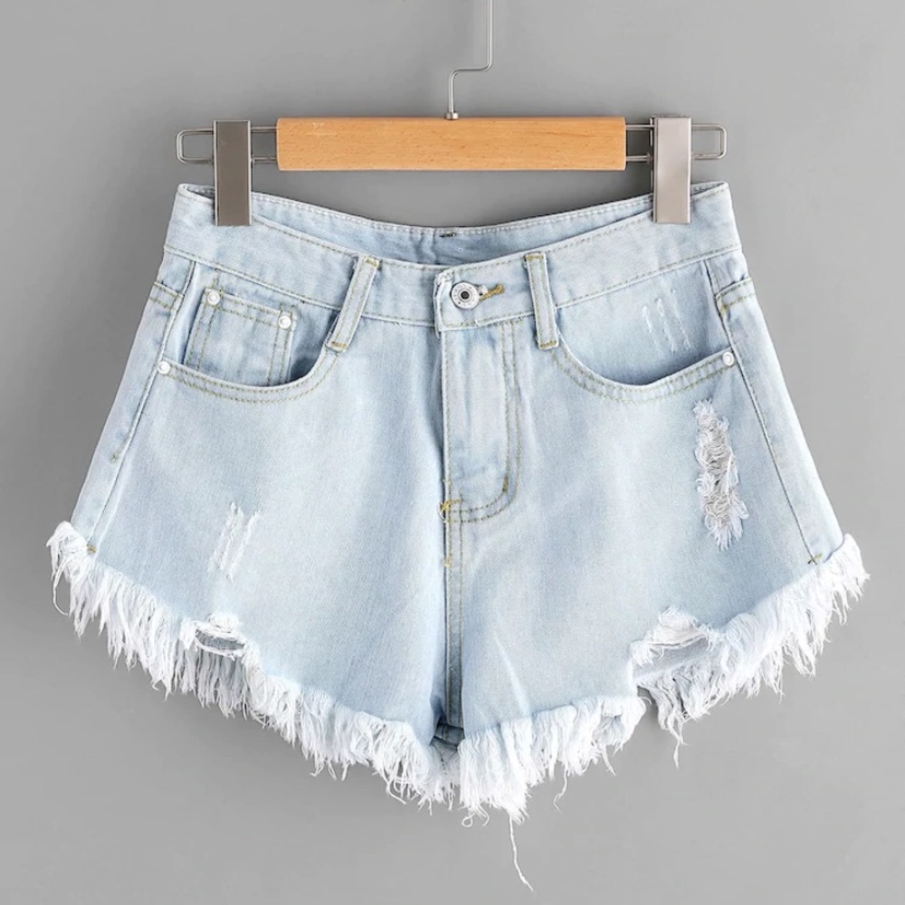 Plus size jean shorts